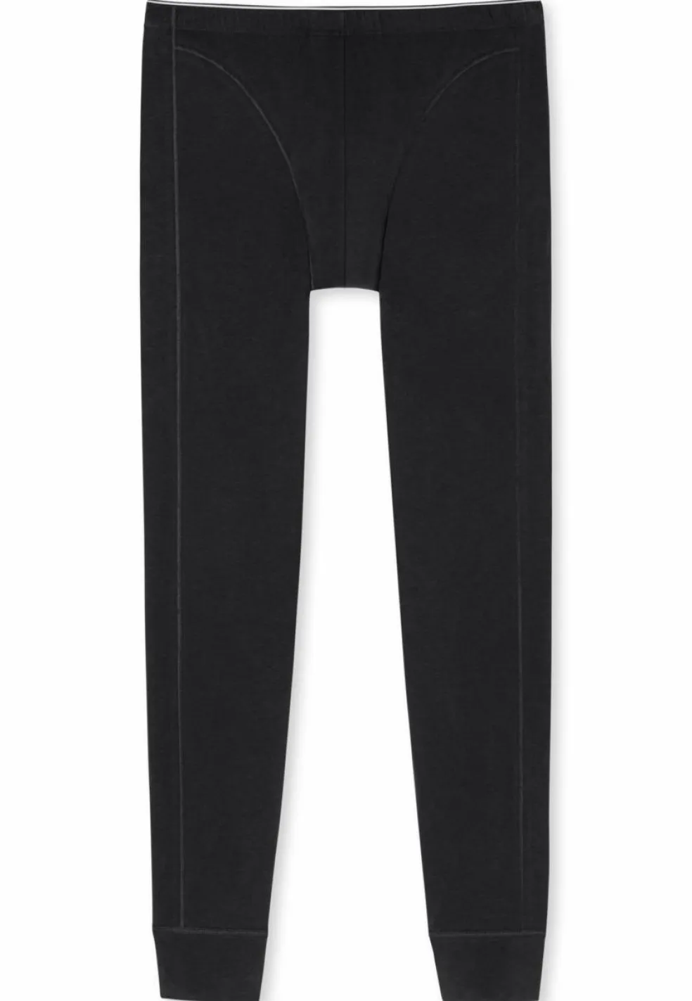 SCHIESSER 95/5 lange onderbroek (1-pack), heren onderbroek biologisch katoen elastisch zwart
