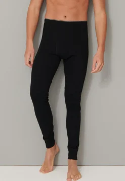 SCHIESSER 95/5 lange onderbroek (1-pack), heren onderbroek biologisch katoen elastisch zwart