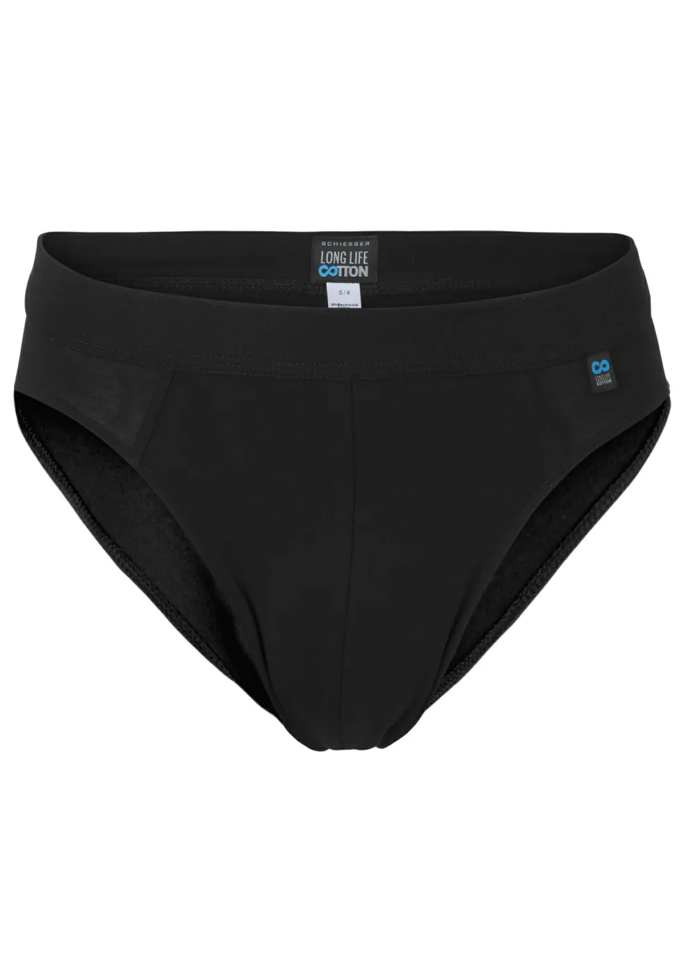 SCHIESSER Long Life Cotton rioslip (1-pack), zwart