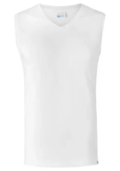 SCHIESSER Long Life Cotton tanktop (1-pack), V-hals, wit