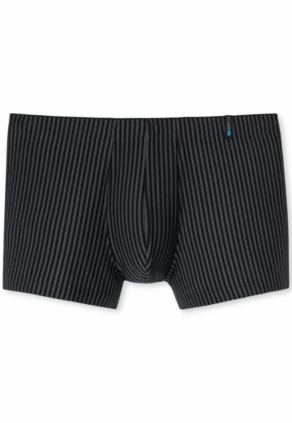 SCHIESSER Long Life Soft boxer (1-pack), heren blauw en zwart gestreepte short