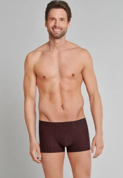 SCHIESSER Long Life Soft boxer (1-pack), heren short rood-zwart gestreept