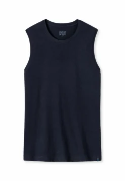 SCHIESSER Long Life Soft singlet (1-pack), heren onderhemd modieuze snit blauwzwart