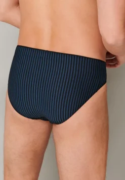SCHIESSER Long Life Soft slip (1-pack), heren supermini marine-zwart gestreept