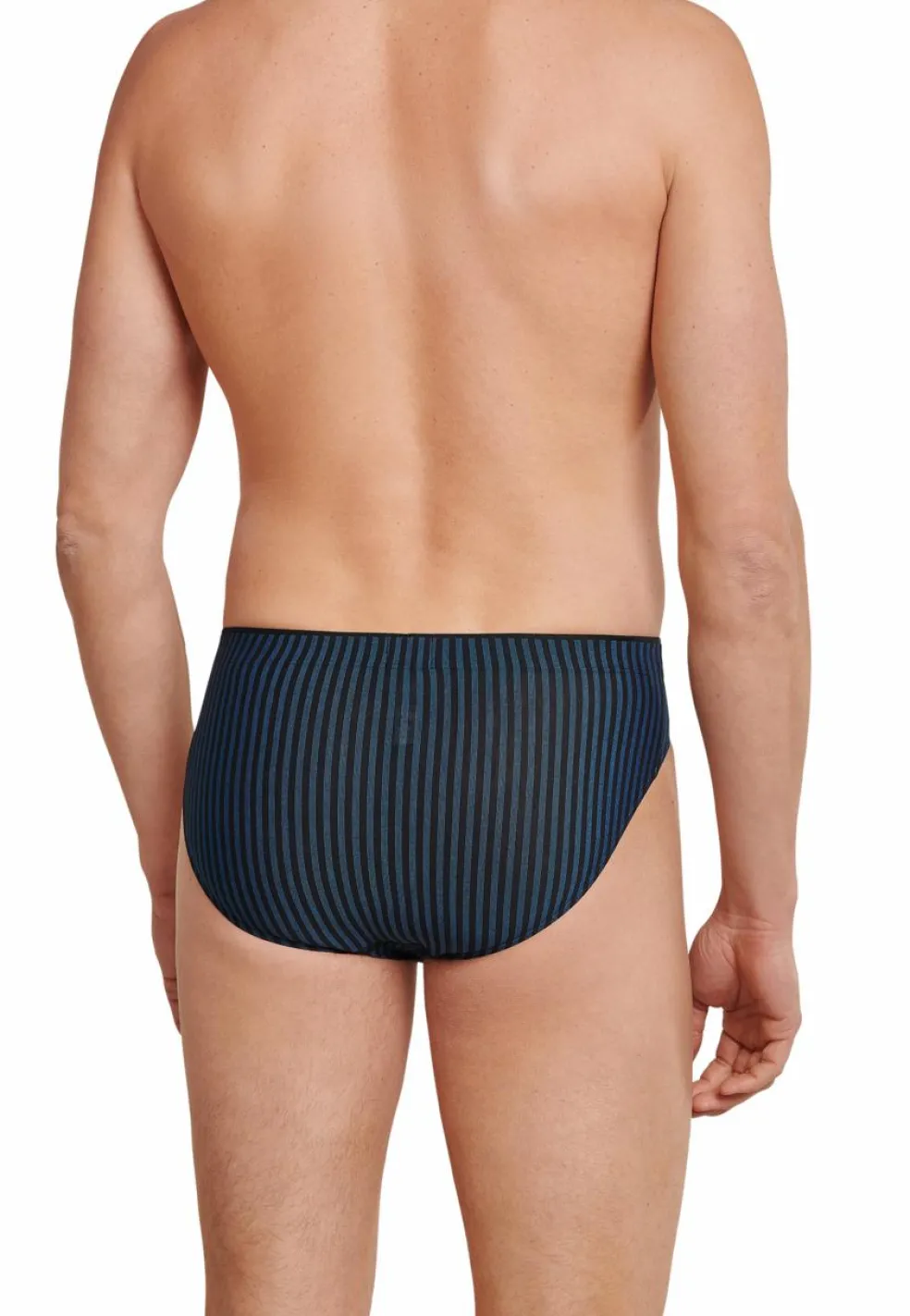 SCHIESSER Long Life Soft slip (1-pack), heren supermini marine-zwart gestreept