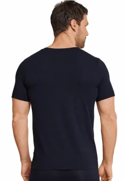 SCHIESSER Long Life Soft T-shirt (1-pack), heren shirt korte mouwen blauwzwart
