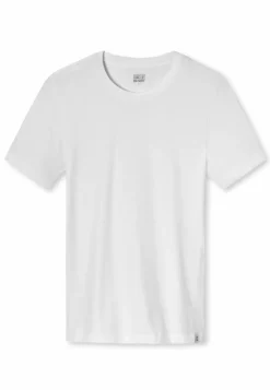 SCHIESSER Long Life Soft T-shirt (1-pack), heren shirt korte mouwen jersey elastisch ronde hals wit