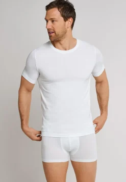 SCHIESSER Long Life Soft T-shirt (1-pack), heren shirt korte mouwen jersey elastisch ronde hals wit