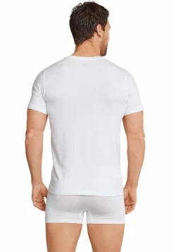 SCHIESSER Long Life Soft T-shirt (1-pack), heren shirt korte mouwen jersey elastisch ronde hals wit