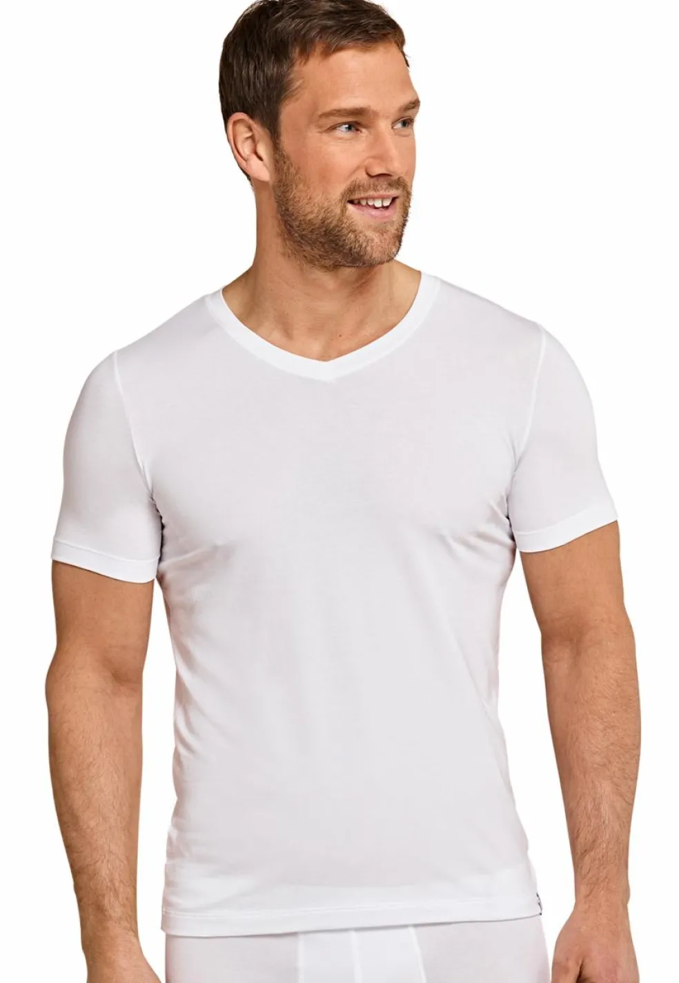 SCHIESSER Long Life Soft T-shirt (1-pack), heren shirt korte mouwen wit
