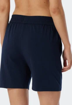 SCHIESSER Mix+Relax loungebroek kort, dames broek kort donkerblauw