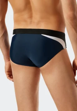 SCHIESSER Nautical Active heren badkleding, supermini-zwembroek tricot gerecycled stroken admiraal