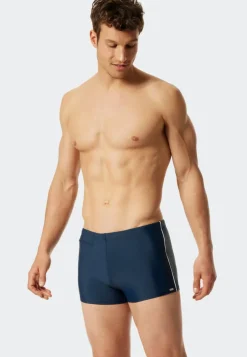 SCHIESSER Nautical Casual heren badkleding, retro zwemshort met ritszak tricot gerecycled, donkerblauw