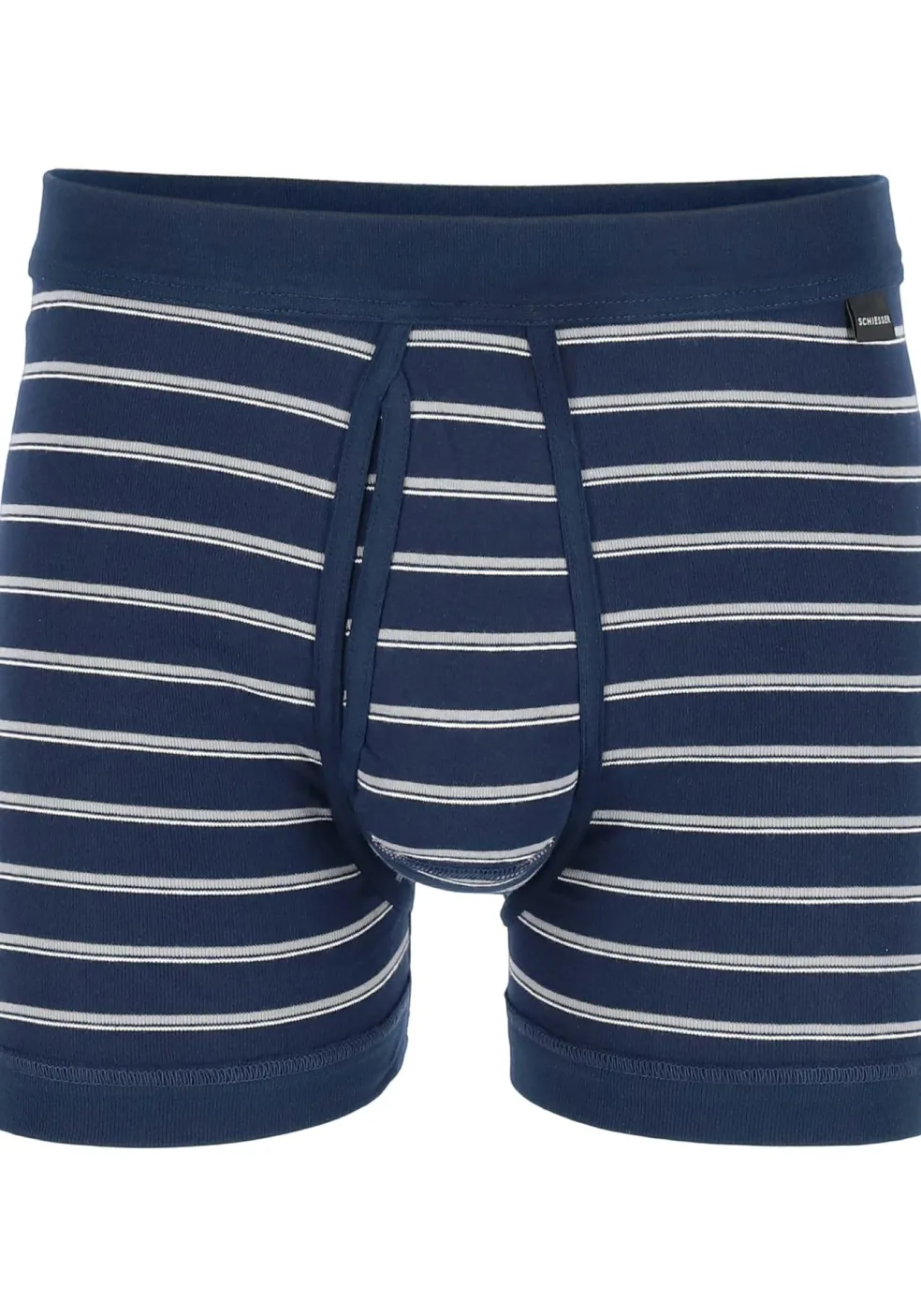 SCHIESSER Original Classics shorts (2-pack), Feinripp met gulp, blauw gestreept