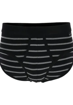 SCHIESSER Original Classics sportslips (2-pack), Feinripp met gulp, zwart gestreept