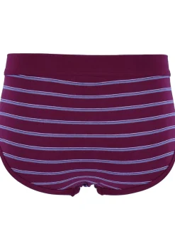 SCHIESSER Original Classics sportslips (2-pack), Feinripp met gulp, bordeaux rood gestreept