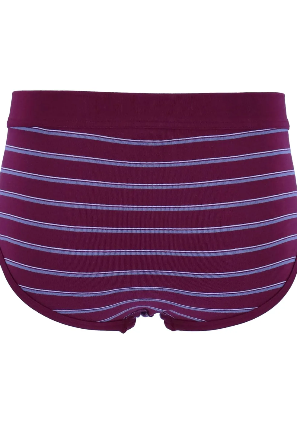 SCHIESSER Original Classics sportslips (2-pack), Feinripp met gulp, bordeaux rood gestreept