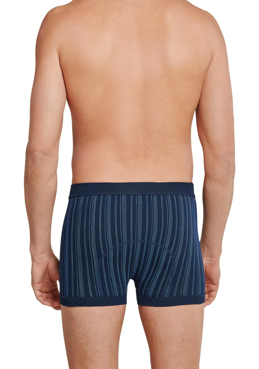 SCHIESSER Original Classics shorts (2-pack), Feinripp met gulp, blauw gestreept