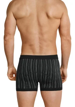 SCHIESSER Original Classics shorts (2-pack), Feinripp met gulp, zwart gestreept