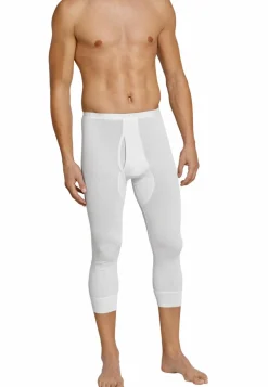 SCHIESSER Original Doppelripp lange onderbroek (1-pack), heren onderbroek 3/4-lengte met opening wit