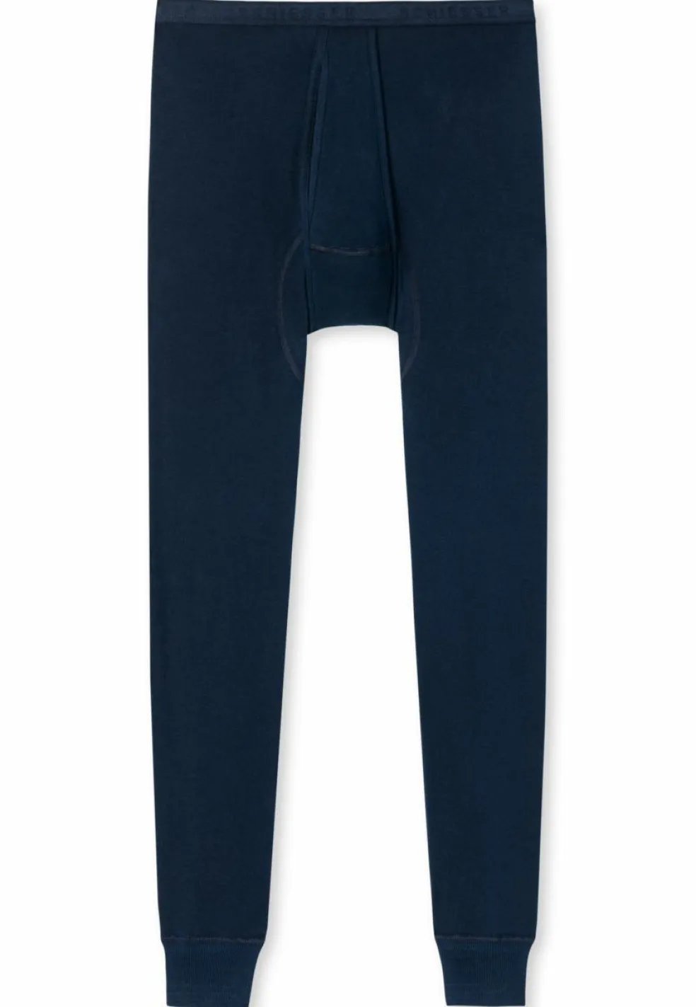 SCHIESSER Original Feinripp lange onderbroek (1-pack), heren lange onderbroek met gulp nachtblauw