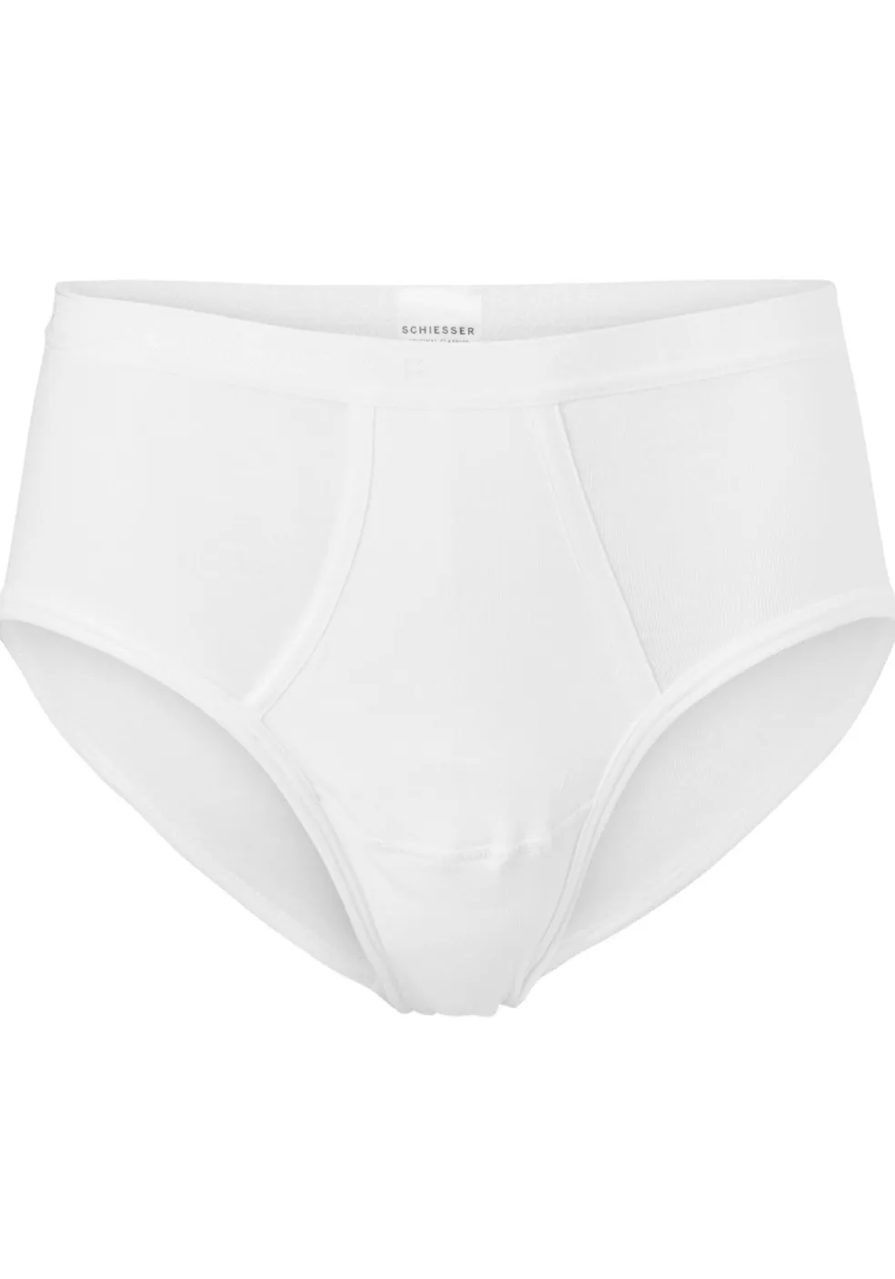 SCHIESSER Original Feinripp sportslips (2-pack), met gulp, wit