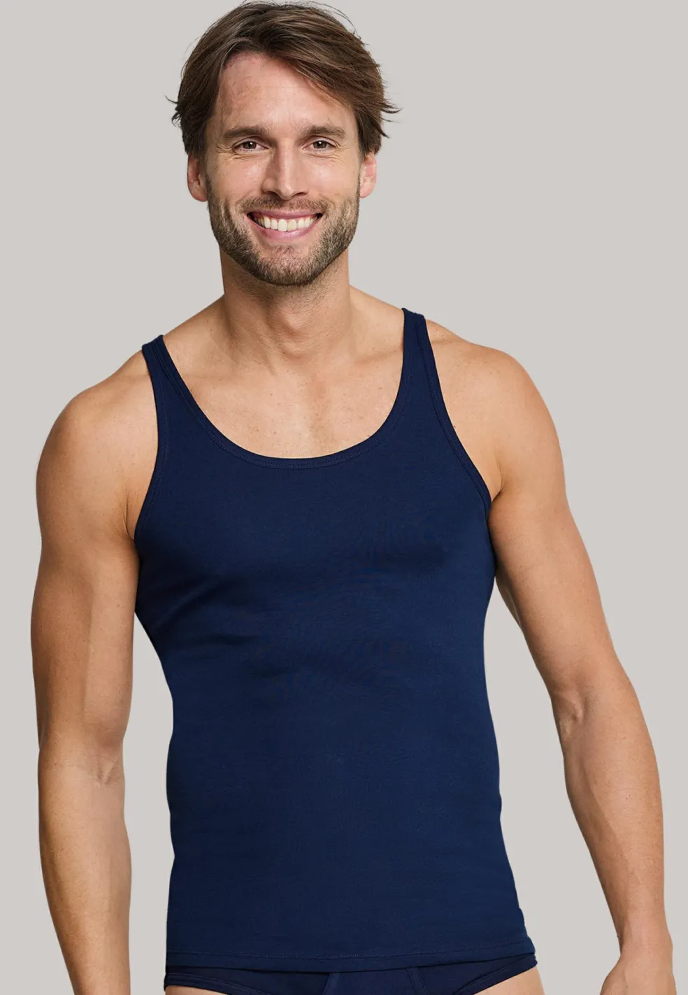 SCHIESSER Original Feinripp singlet (1-pack), blauw