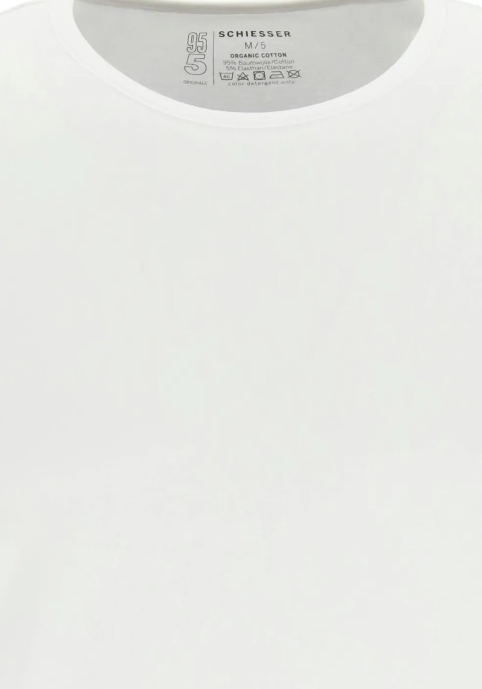 SCHIESSER 95/5 Originals T-shirt (1-pack), O-hals lange mouw, wit