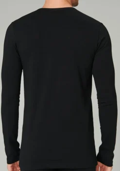 SCHIESSER 95/5 Originals T-shirt (1-pack), O-hals lange mouw, zwart