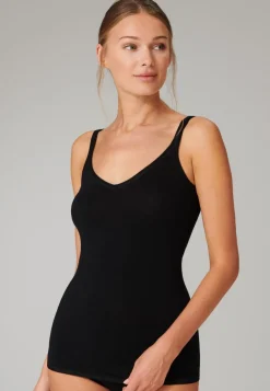 SCHIESSER Personal Fit singlet (1-pack), dames zwarte spaghettitop