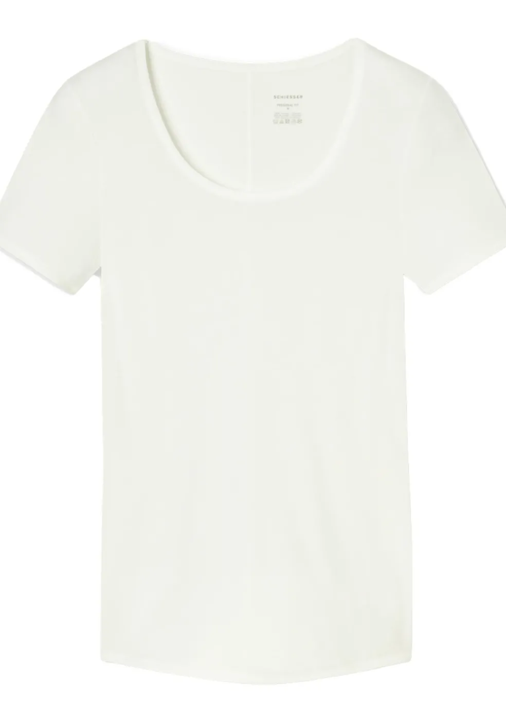 SCHIESSER Personal Fit T-shirt (1-pack), dames shirt korte mouwen natuurlijk wit