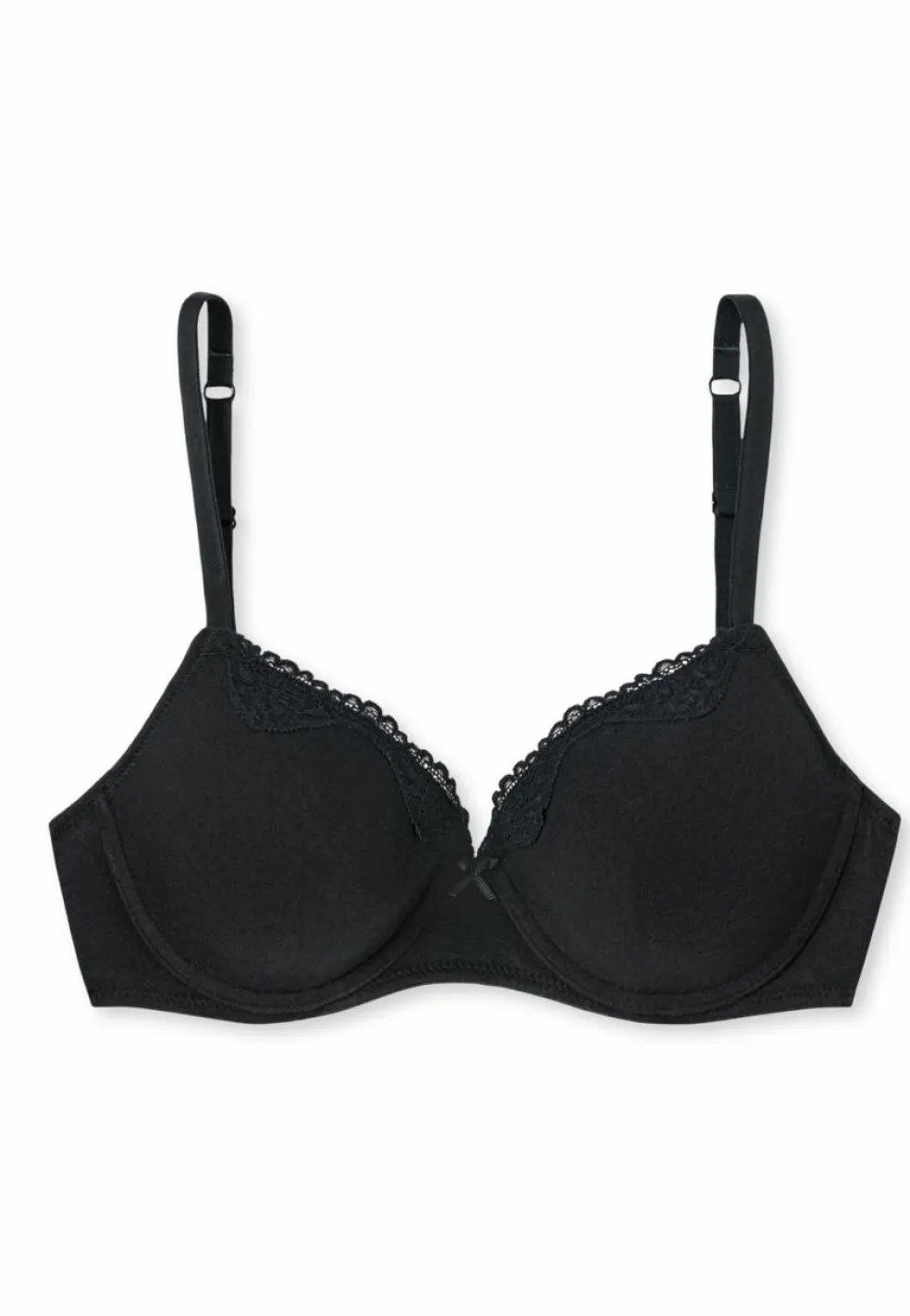 SCHIESSER Pure Cotton bh (1-pack), dames beugel-bh zwart