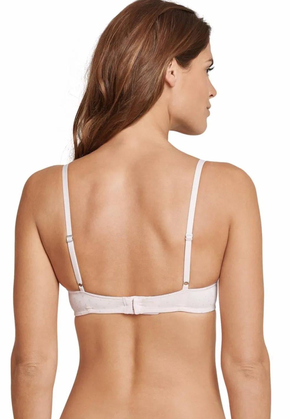 SCHIESSER Pure Jacquard bh (1-pack), dames beugelbeha met cups lichtroze stippen