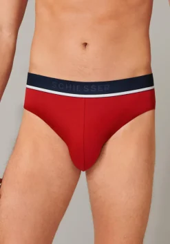 SCHIESSER 95/5 rioslips (3-pack), grijs, blauw en rood
