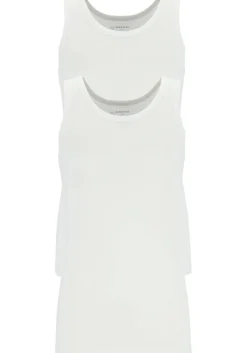 SCHIESSER 95/5 singlets (2-pack), O-hals, wit