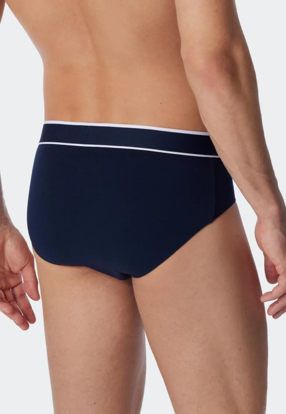 SCHIESSER 95/5 slip (3-pack), heren rioslip biologisch katoen geweven elastische tailleband donkerblauw