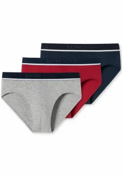 SCHIESSER 95/5 slip (3-pack), heren rioslip biologisch katoen geweven elastische tailleband meerkleurig
