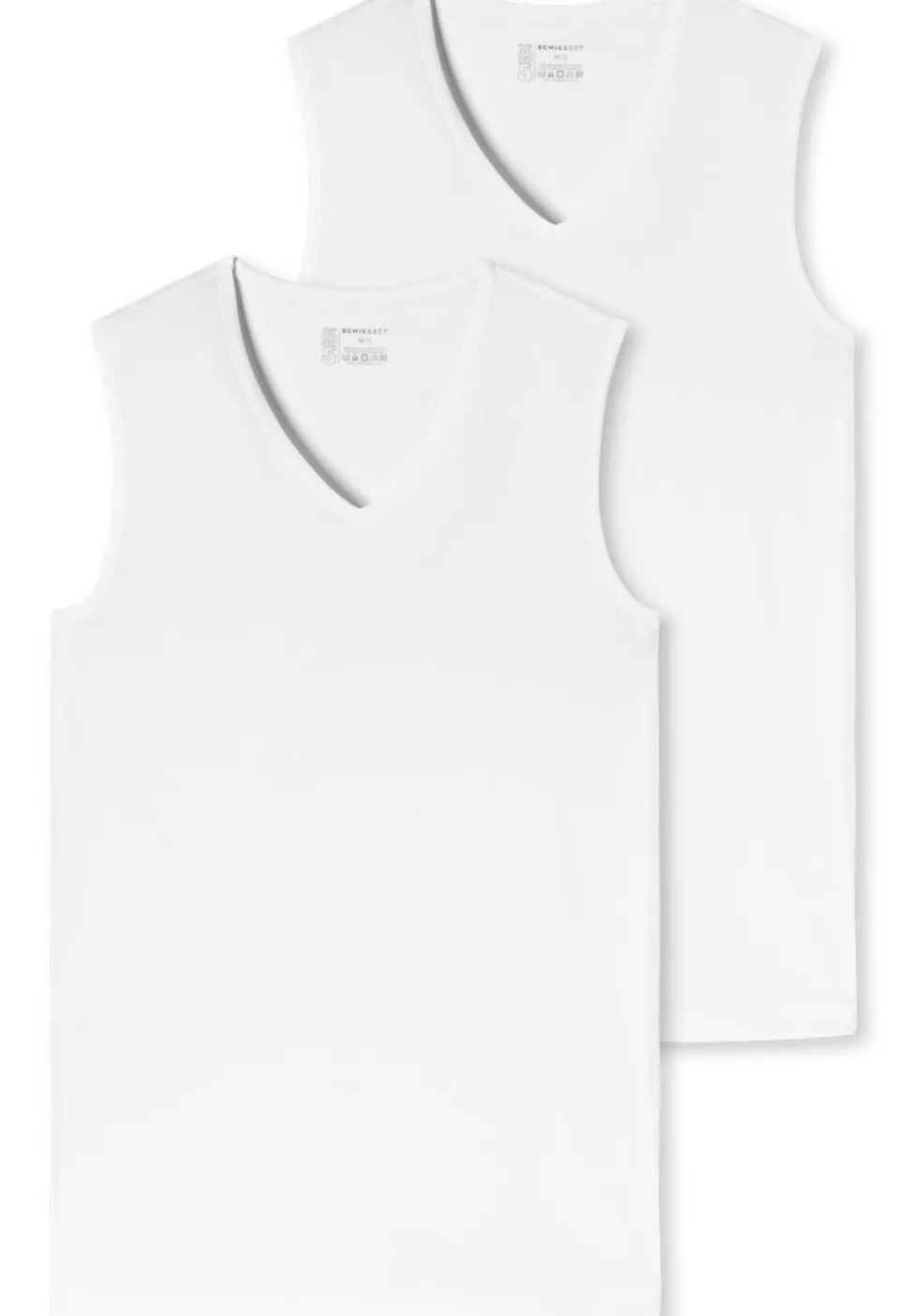 SCHIESSER 95/5 tanktops (2-pack), V-hals, wit