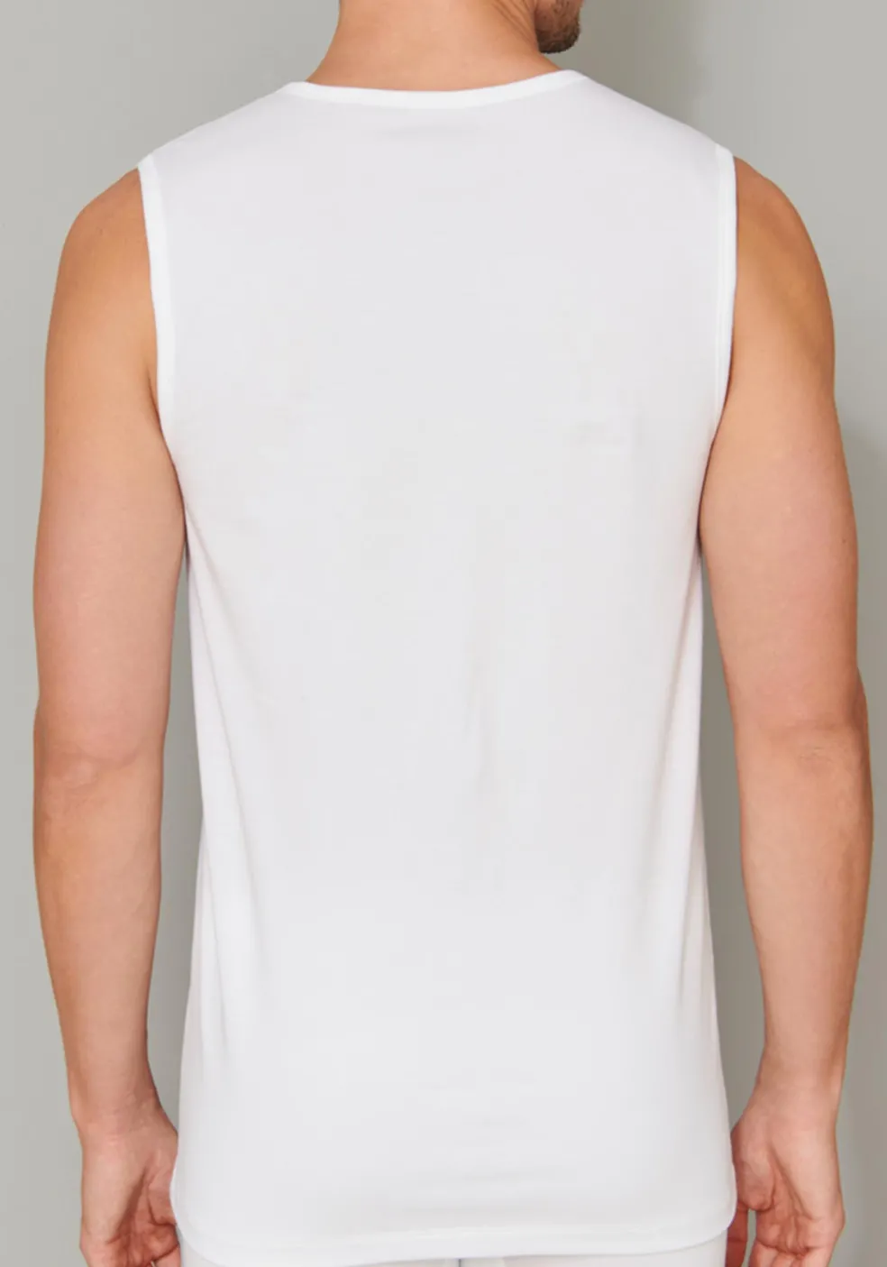 SCHIESSER 95/5 tanktops (2-pack), V-hals, wit