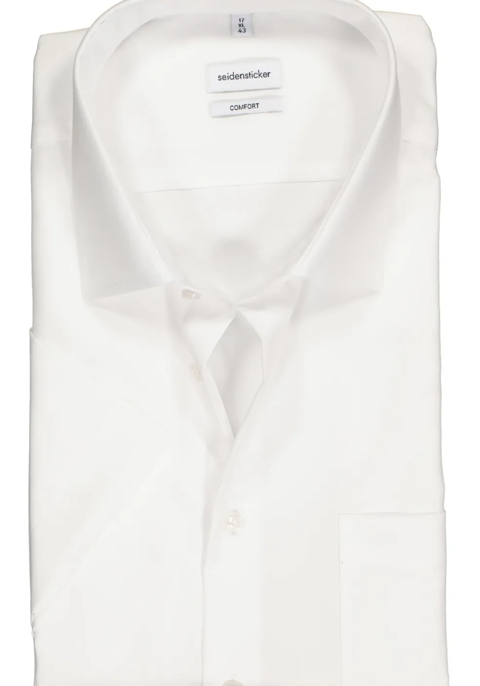 Seidensticker comfort fit overhemd, korte mouw, wit