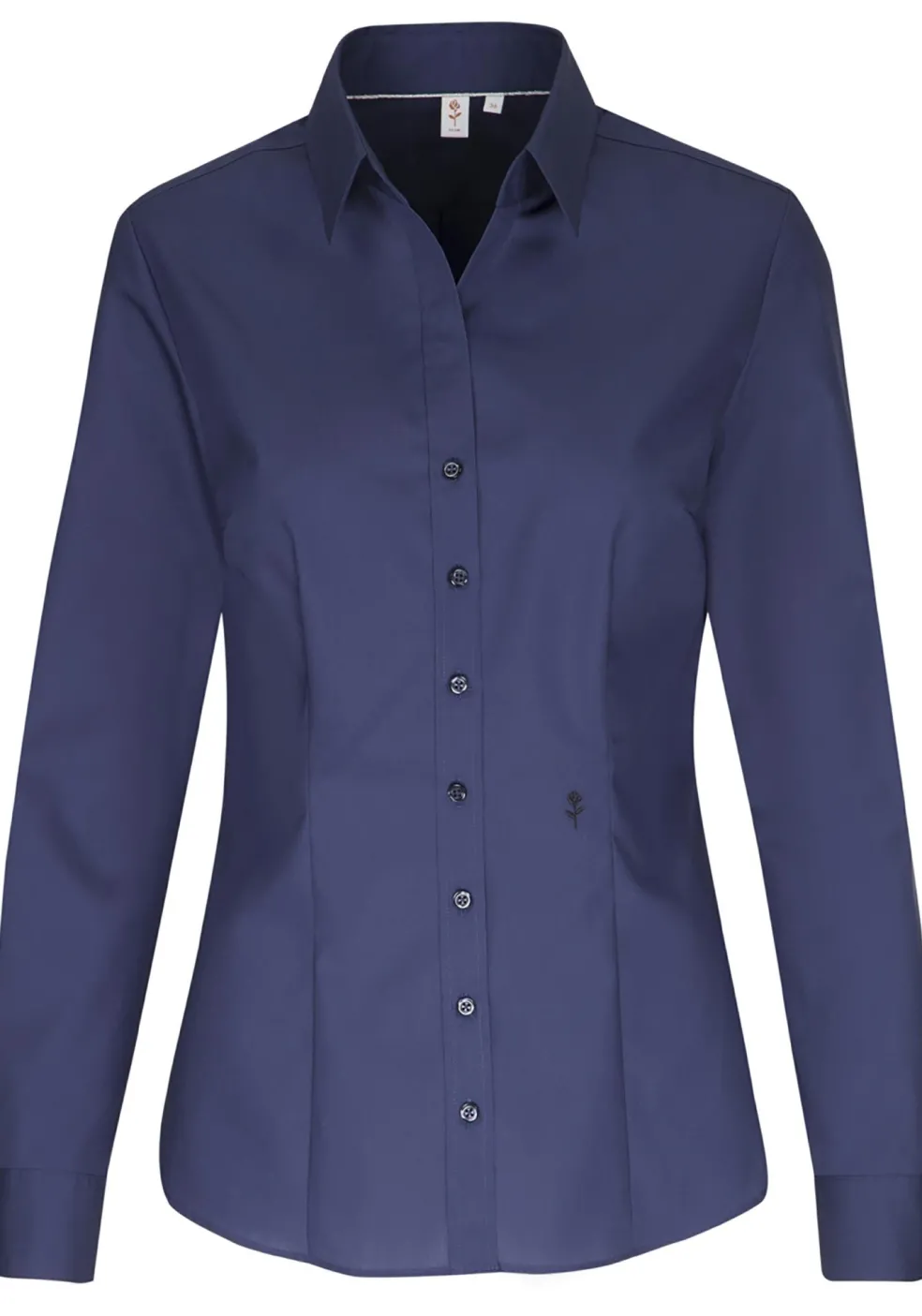 Seidensticker dames blouse slim fit, donkerblauw
