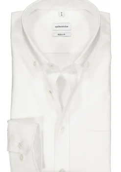 Seidensticker regular fit overhemd, button-down, wit