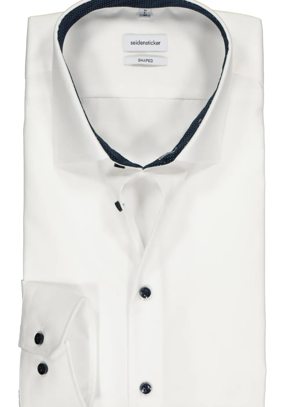 Seidensticker shaped fit overhemd, wit (contrast)
