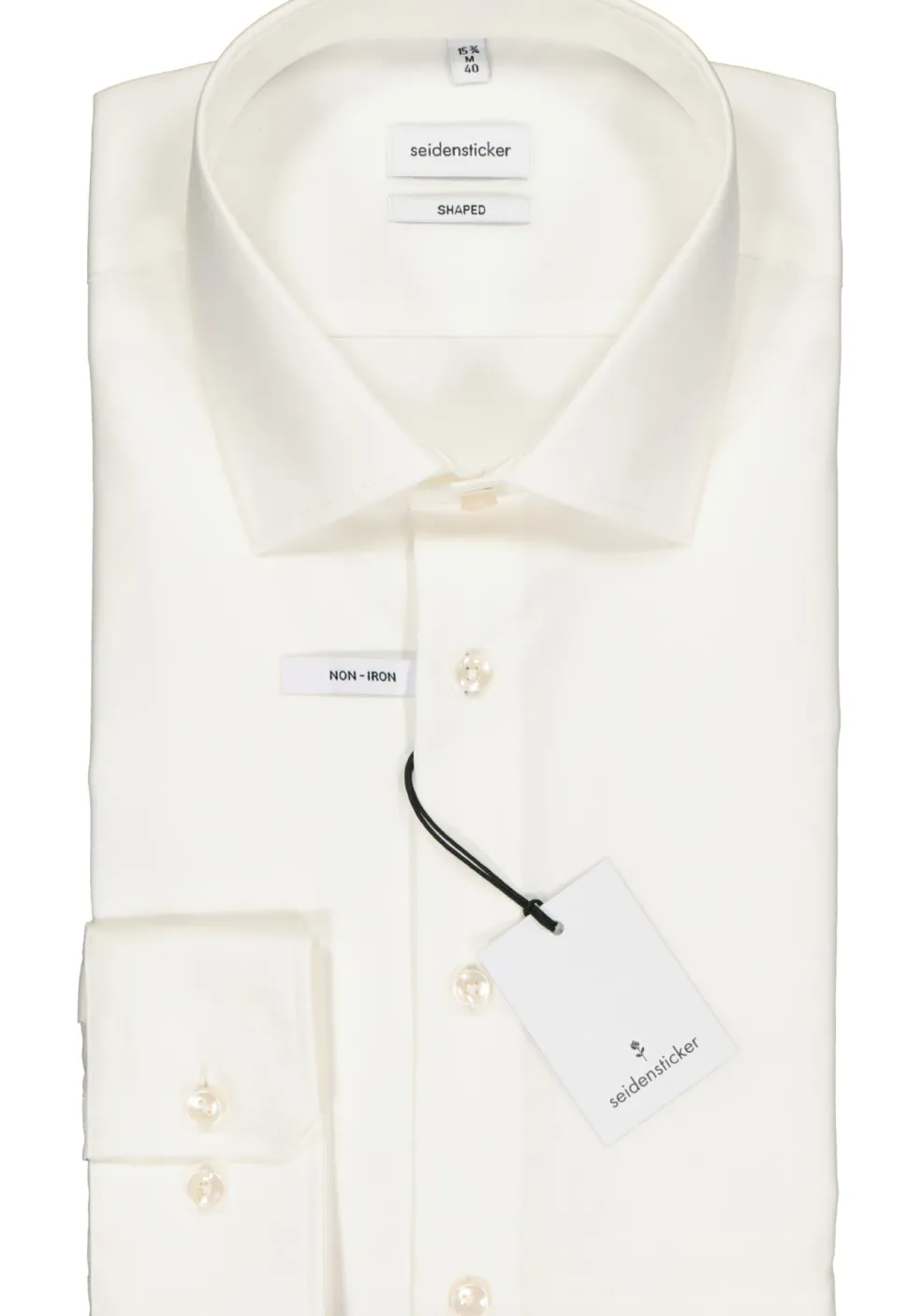 Seidensticker shaped fit overhemd, beige