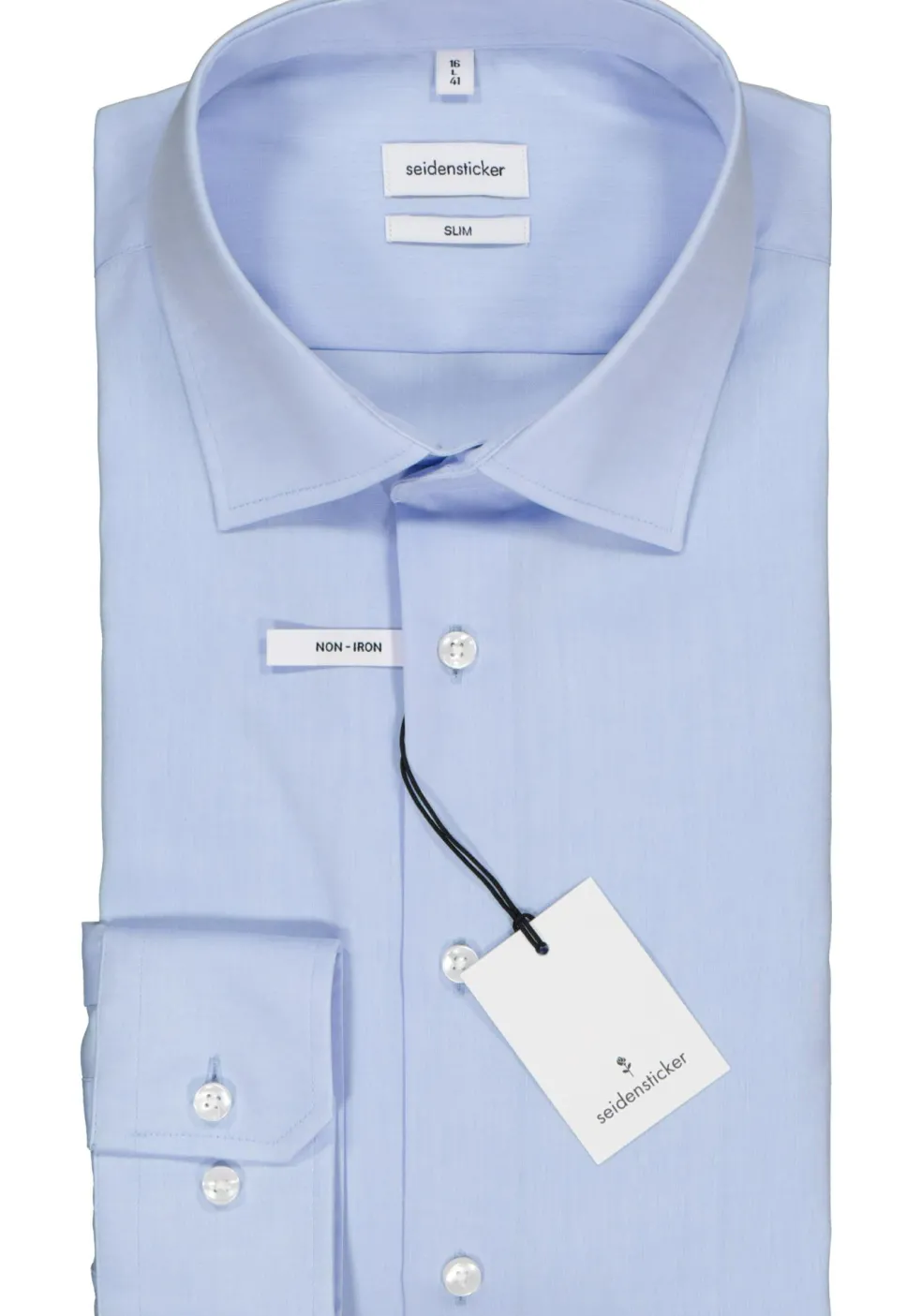 Seidensticker slim fit overhemd, lichtblauw