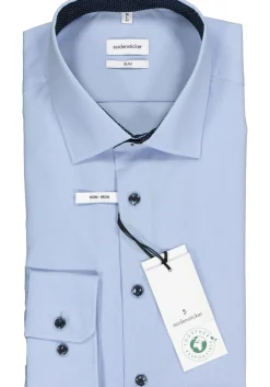Seidensticker slim fit overhemd, lichtblauw (contrast)
