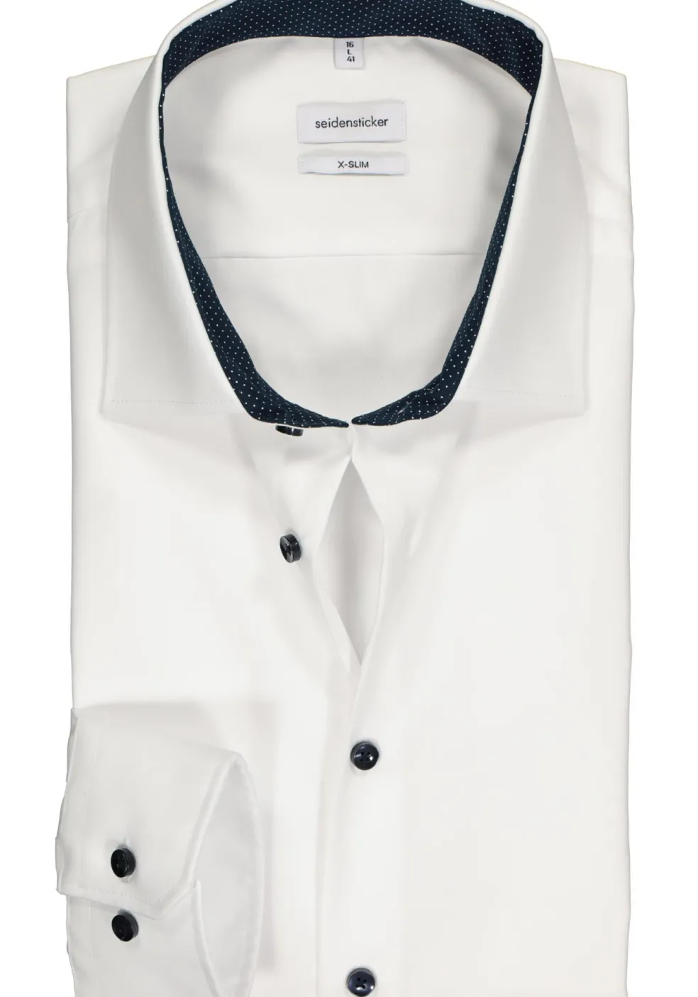 Seidensticker x-slim fit overhemd, wit (contrast)