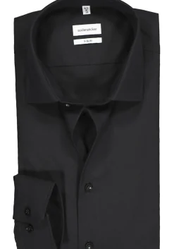 Seidensticker x-slim fit overhemd, zwart
