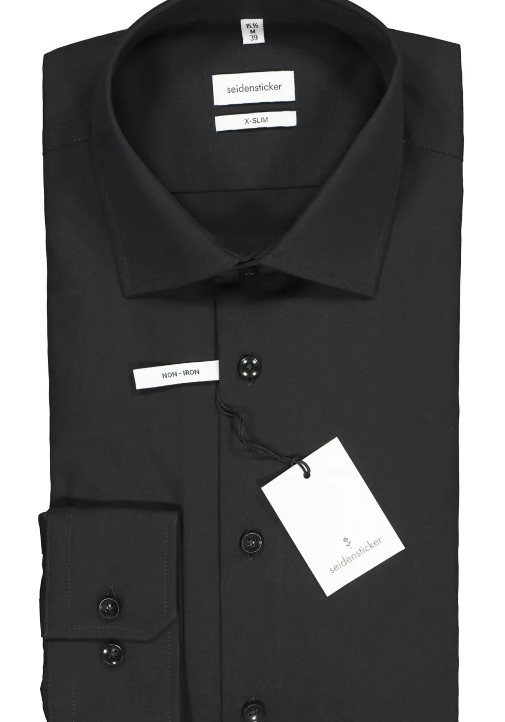 Seidensticker x-slim fit overhemd, zwart