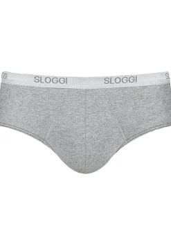 Sloggi Men Basic Midi, heren slip met smalle zijkanten (1-pack), grijs